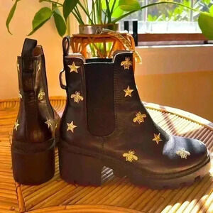 Black Vintage Gucci Chelsea Boots
